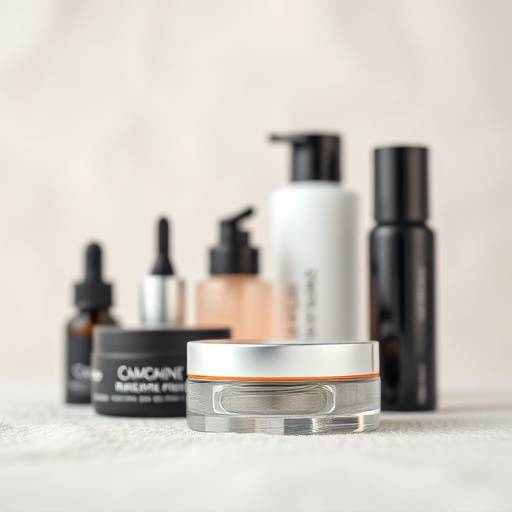 Photo de produits cosmétiques sur fond neutre, mettant en valeur leur texture et leur packaging